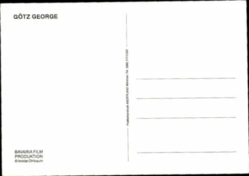 Ak Schauspieler Götz George, Portrait, Autogramm
