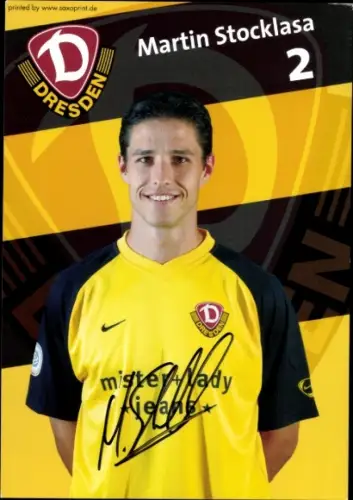 Autogrammkarte Fußballer Martin Stocklasa, SG Dynamo Dresden, Autogramm
