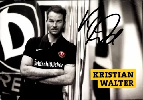 Autogrammkarte Co Trainer Kristian Walter, SG Dynamo Dresden, Autogramm