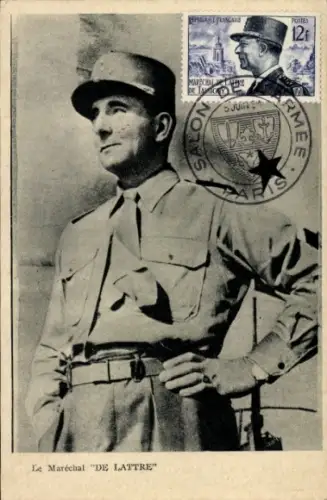 Ak General Jean de Lattre de Tassigny, Portrait