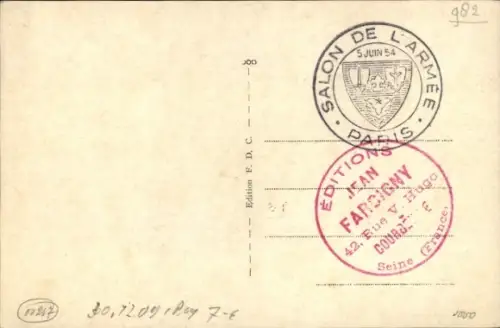 Ak General Jean de Lattre de Tassigny, Portrait