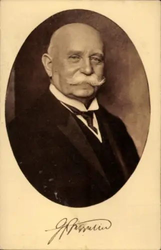 Passepartout Ak Ferdinand Graf von Zeppelin, Portrait