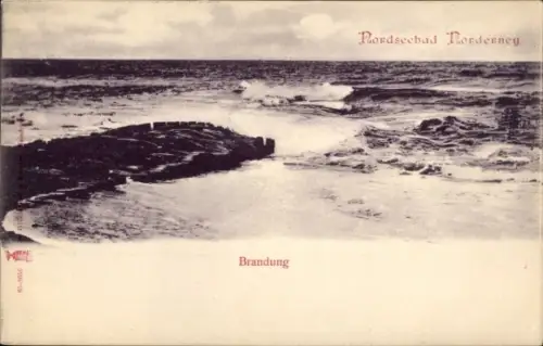 Ak Nordseebad Norderney Ostfriesland, Brandung