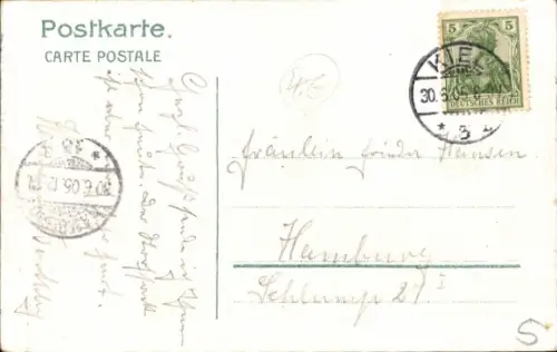 Ak Düsternbrook Kiel, Straßenpartie