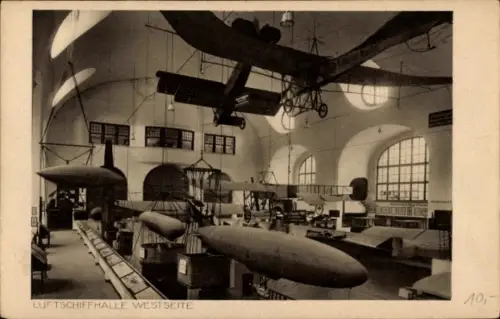 Ak München, Deutsches Museum, Luftschiffhalle