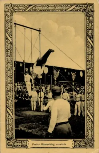 Passepartout Ak Turnen, Freier Überschlag vorwärts