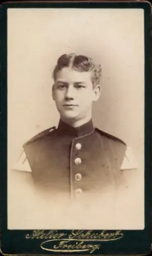 Kabinett Foto Freiberg, Deutscher Soldat in Uniform