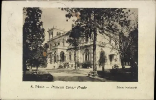 Ak São Paulo Brasilien, Palacete Cons.o Prado