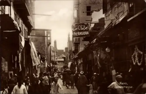 Ak Cairo Kairo Ägypten, Bazarstraße, Geschäft Ph. Angora