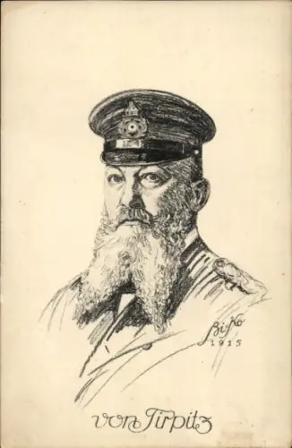 Künstler Ak Großadmiral Alfred von Tirpitz