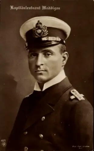 Ak Kapitänleutnant Otto Weddigen, U29, NPG 4971