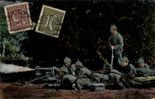 Ak Das deutsche Heer, Infanterie Maschinengewehrabteilung im Gefecht