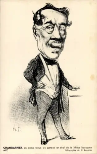 Künstler Ak Daumier, H., Nicolas Changarnier, Karikatur