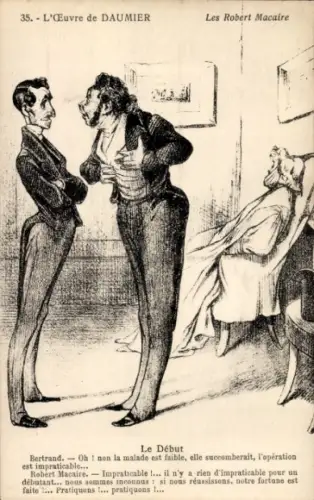 Künstler Ak Daumier, H., Robert Macaire, Le Debut