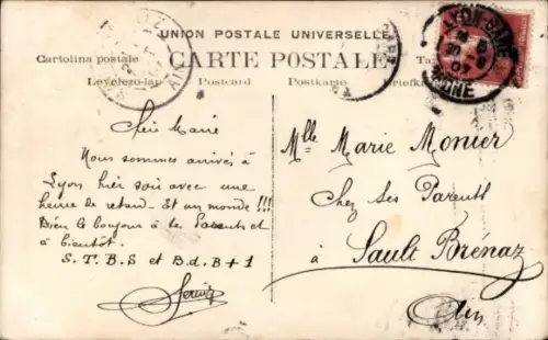 Ak Sängerin Lise Fleuron, Portrait, Federhut, coloriert