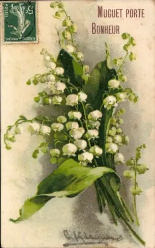 Künstler Ak Klein, Catharina, Maiglöckchen