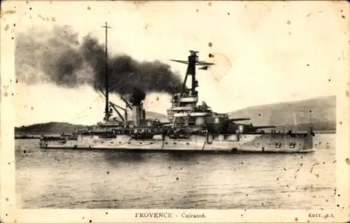 CPA Marine Militaire Française, Provence Cuirassé