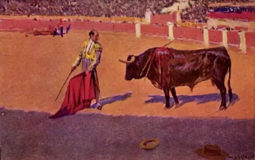 Künstler Ak Bertuchi, M., Corrida de Toros, Un adorno