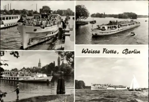 Ak Weiße Flotte Berlin, Fahrgastschiffe auf der Spree, Köpenick, MS Spree