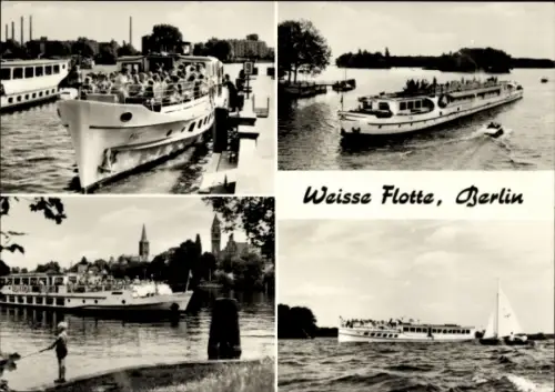 Ak Weiße Flotte Berlin, Fahrgastschiffe auf der Spree, Köpenick, MS Spree