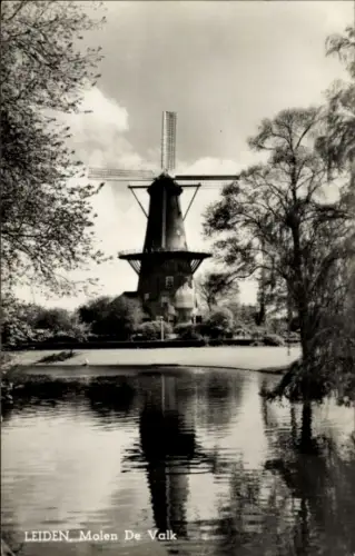 Ak Leiden Südholland Niederlande, Windmühle, Molen De Valk