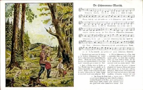 Lied Künstler Ak Lattermann, G., Dr Schwamma Marsch, Pilzsucher, Wilhelm Vogel Nr. 114