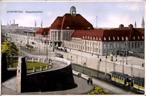 Ak Dortmund im Ruhrgebiet, Hauptbahnhof