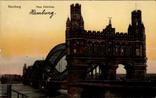 Ak Hamburg, Neue Elbbrücke