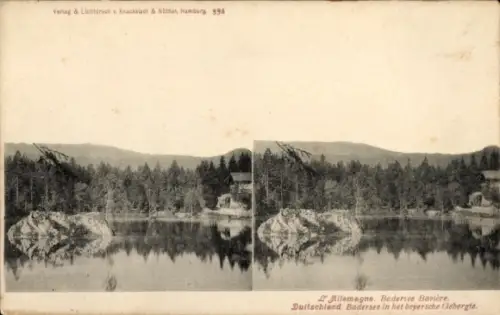 Stereo Ak Grainau in Oberbayern, Badersee