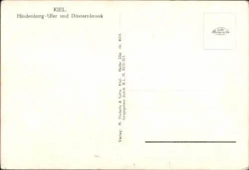 Ak Kiel, Luftaufnahme von  Hindenburg-Ufer, Düsternbrook, Wasser, Boote