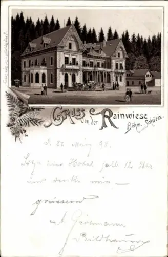 Litho Mezní Louka Rainwiese Hřensko Herrnskretschen Elbe Reg Aussig, Hotel