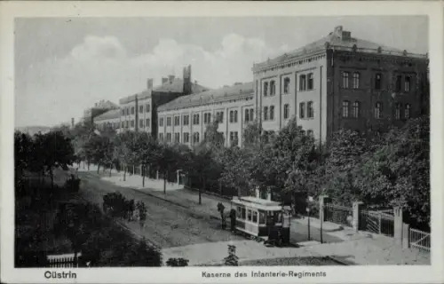 Ak Kostrzyn nad Odrą Cüstrin Ostbrandenburg, Kaserne des Infanterie Regiments Nr 48