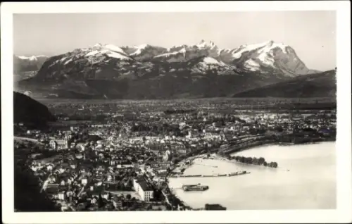 Ak Bregenz am Bodensee Vorarlberg, Bregenz am Bodensee, Säntisgruppe, Vorarlberg, Landschaftsaufn