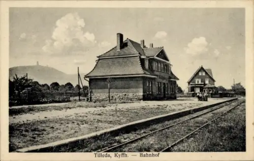 Ak Tilleda Kelbra am Kyffhäuser, Bahnhof Gleisseite