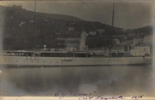 Foto Ak Yacht SY Ysam II, Cap Ste Margerite 1906