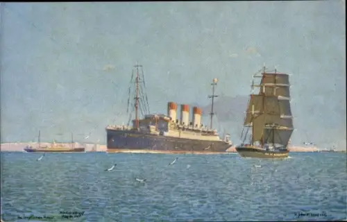 Künstler Ak Dampfschiff Cap Polonio am englischen Kanal, HSDG