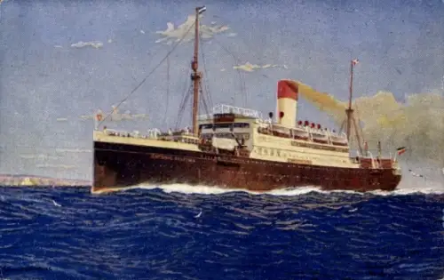 Ak Dampfer Antonio Delfino, HSDG