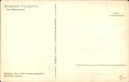 Ak Dresden Pillnitz, Dampfer Diesbar a. d. Elbe, Schloss