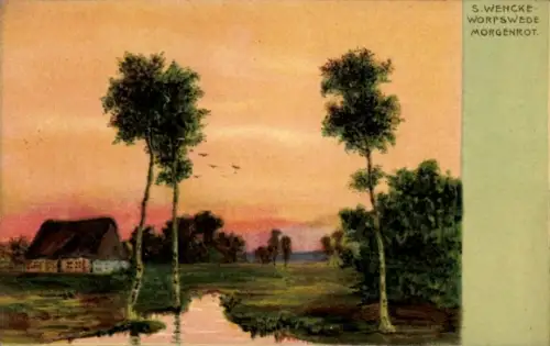 Künstler Ak Worpswede in Niedersachsen, Morgenrot