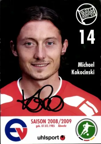 Autogrammkarte Fußballer Michael Kokocinski, Kickers Offenbach, Autogramm