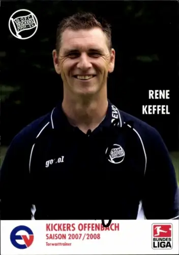 Autogrammkarte Torwarttrainer Rene Keffel, Kickers Offenbach, Autogramm
