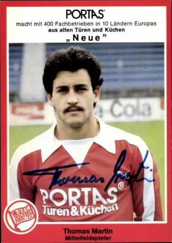 Autogrammkarte Fußballer Thomas Martin, Kickers Offenbach, Autogramm