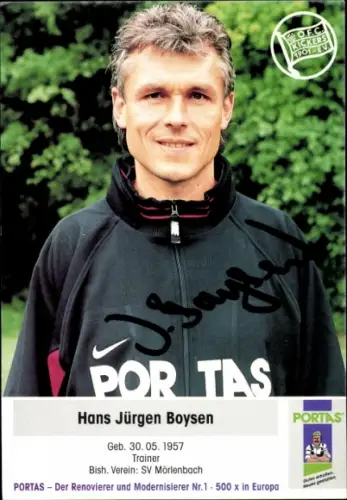 Autogrammkarte Trainer Hans Jürgen Boysen, Kickers Offenbach, Autogramm