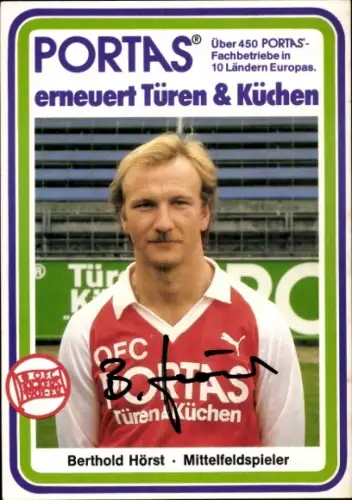 Autogrammkarte Fußballer Berthold Hörst, Kickers Offenbach, Autogramm