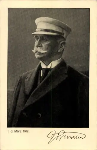 Ak Ferdinand Graf von Zeppelin, Sterbedatum 8 März 1917