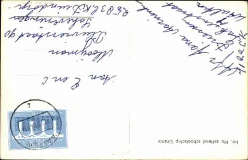 Ak Segelschiff Urania auf hoher See