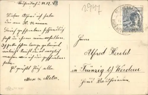 Künstler Ak Waldpartie, Hirsche