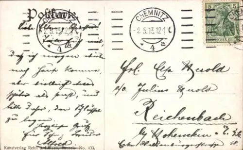 Künstler Ak Mann im Ruderboot, Transport