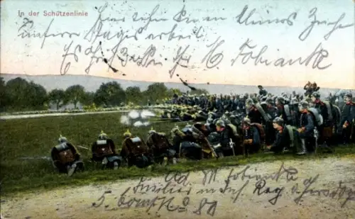 Ak Schlachtfeld, In der Schützenlinie, Soldaten