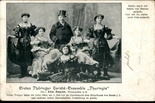 Ak Erstes Thüringer Variété-Ensemble Thuringia, Weissenfels